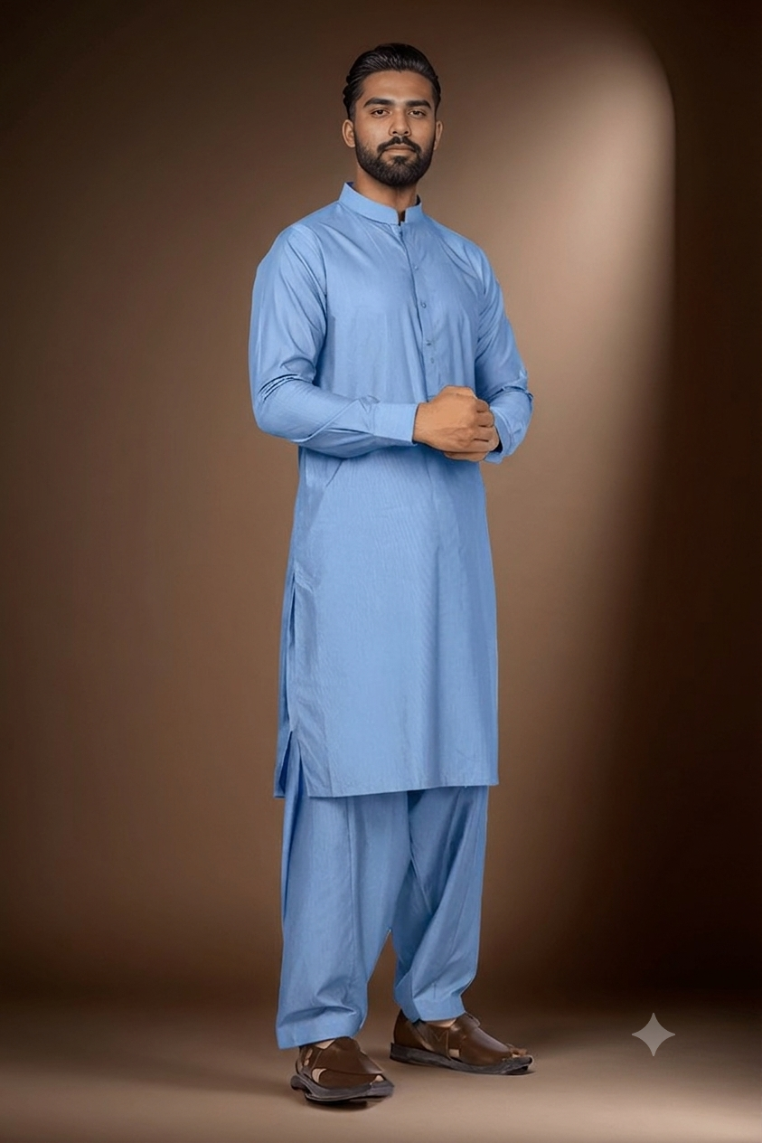 Sky Colour/ Premium Tropical Cotton (pure cotton) - Image 2