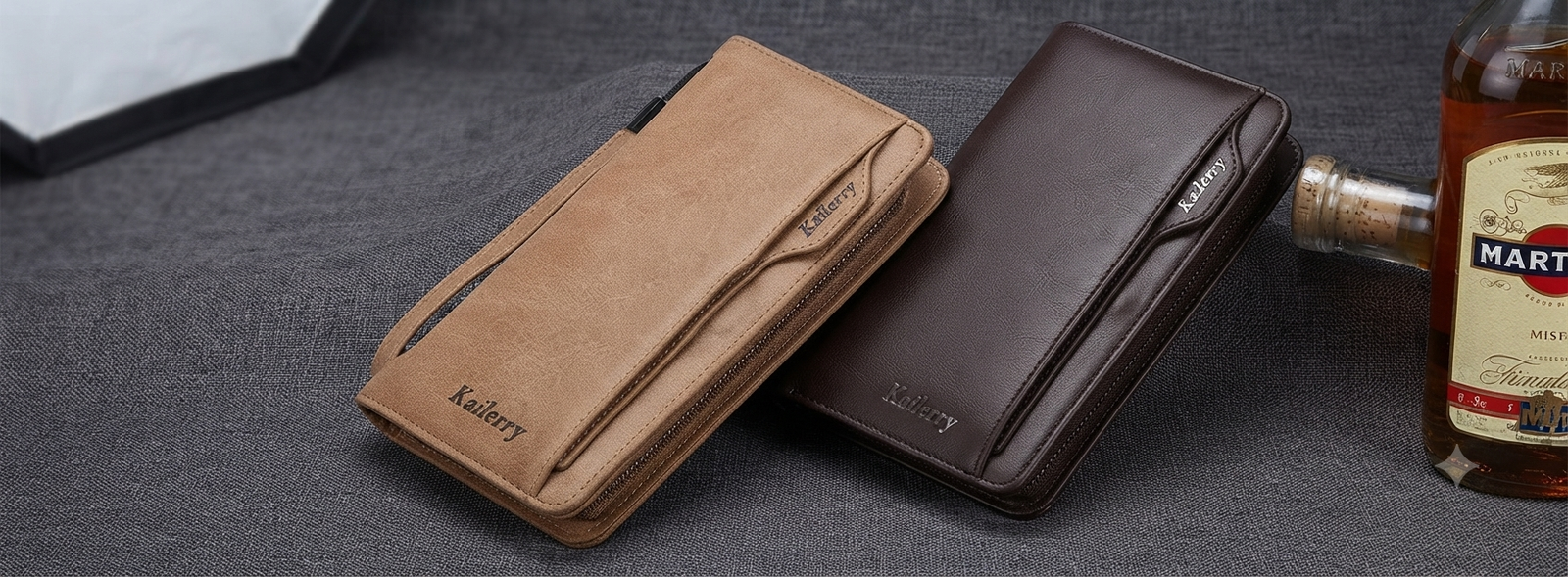 Balebaily Long Wallet for Men with Zipper Pocket
